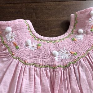 Smocked bunny dress